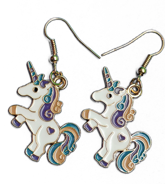 Unicorn earrings for children